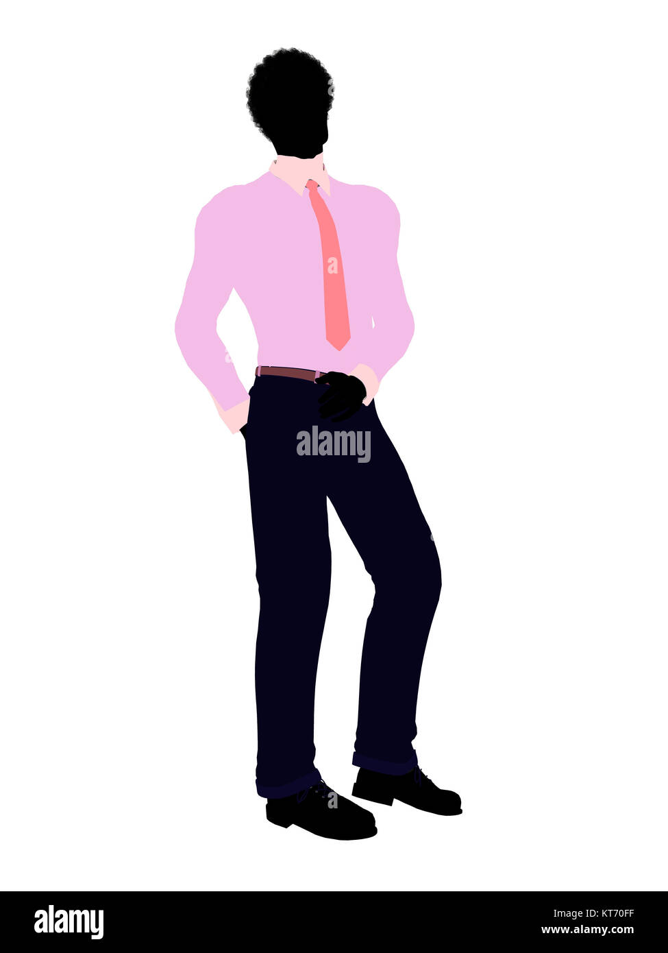 African american business man silhouette illustration on a white ...