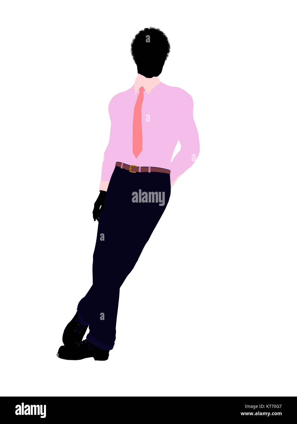African american business man silhouette illustration on a white ...