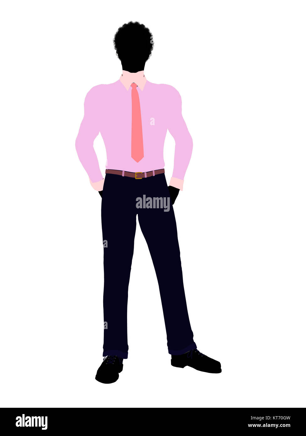 African american business man silhouette illustration on a white ...