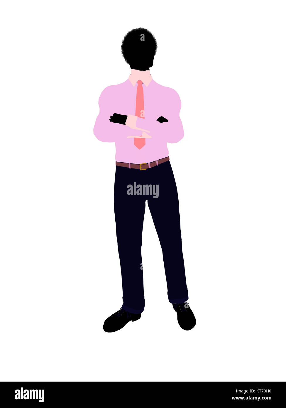 African american business man silhouette illustration on a white ...