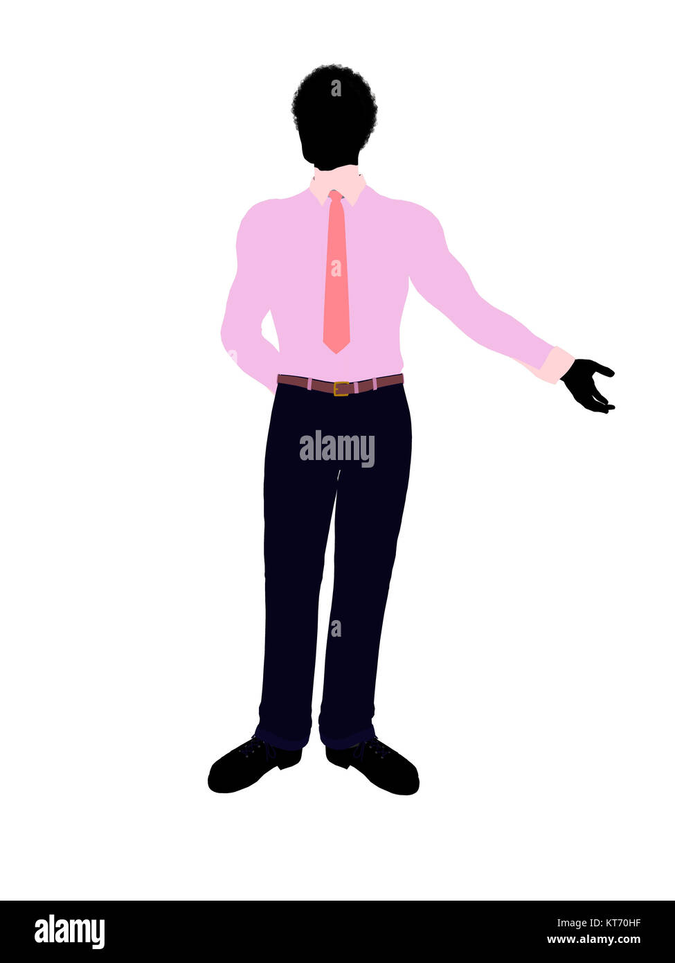 African american business man silhouette illustration on a white ...