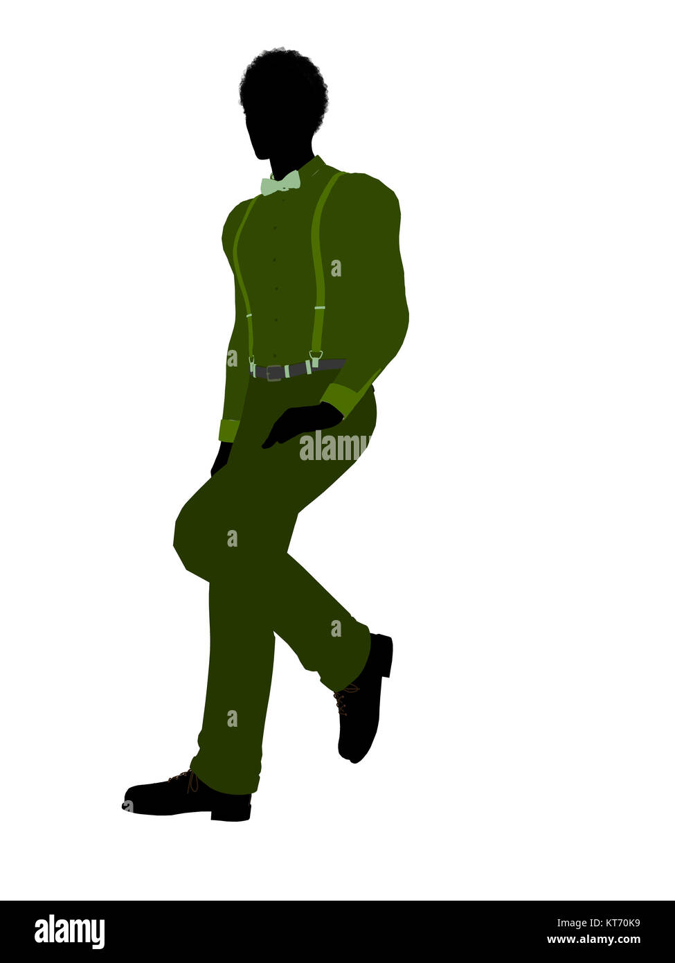 African american business man silhouette illustration on a white ...