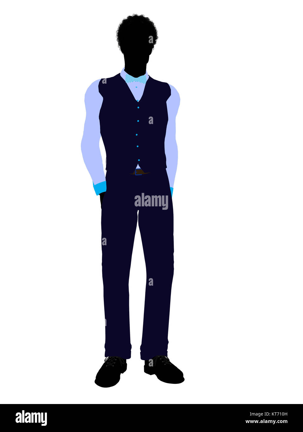 African american business man silhouette illustration on a white ...