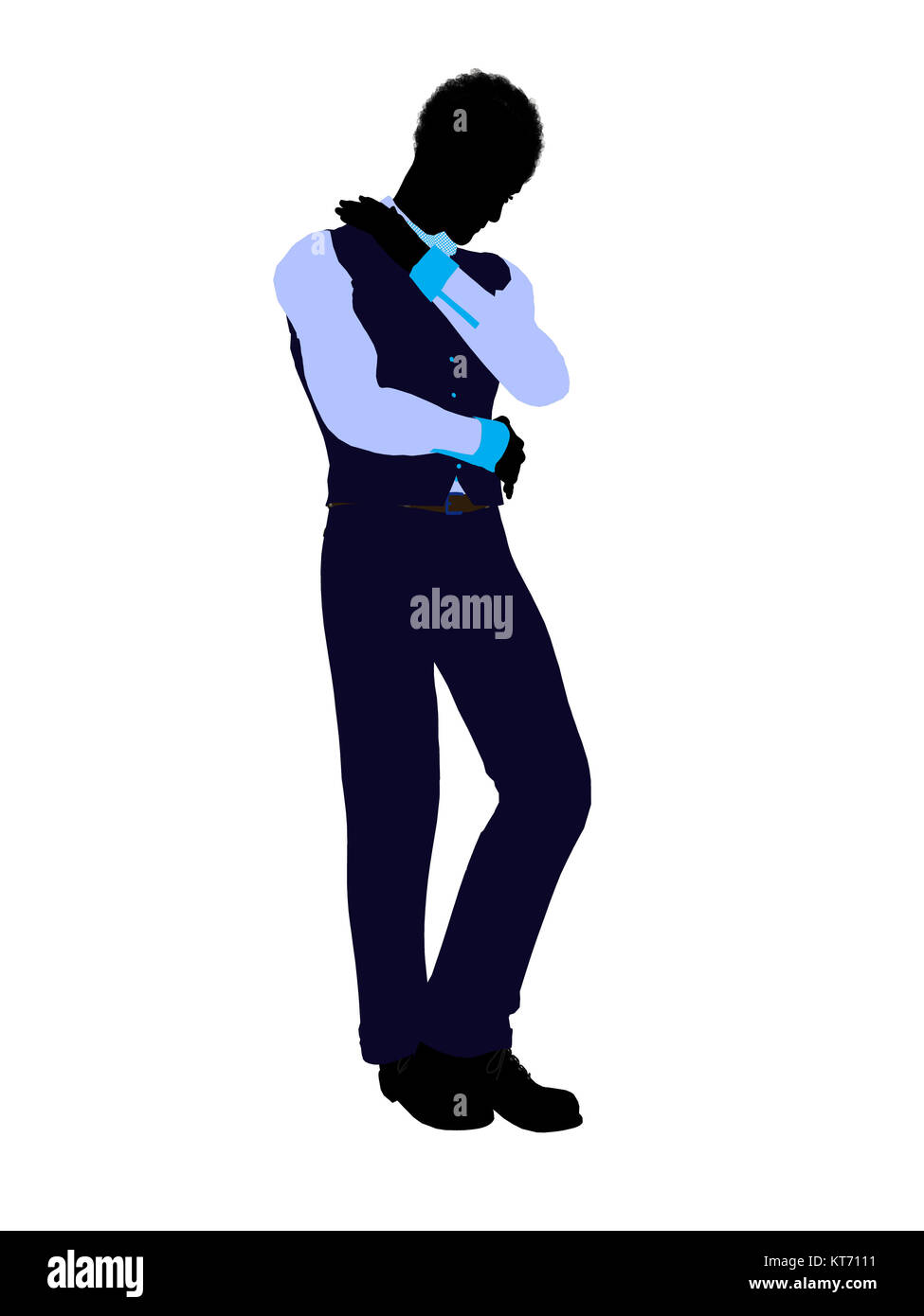 African american business man silhouette illustration on a white ...
