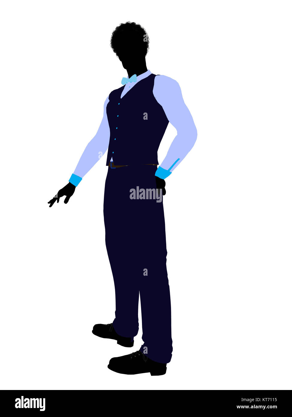 African american business man silhouette illustration on a white ...