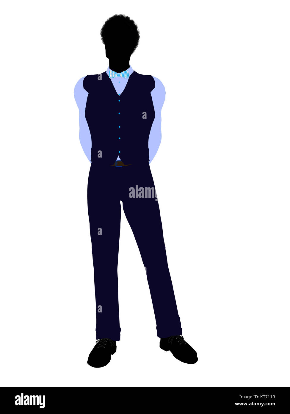 African american business man silhouette illustration on a white ...