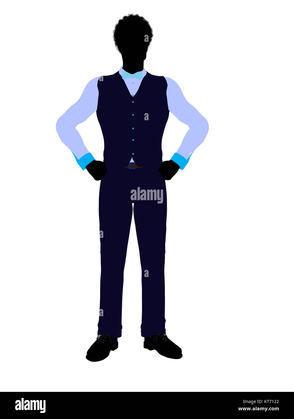 African american business man silhouette illustration on a white ...