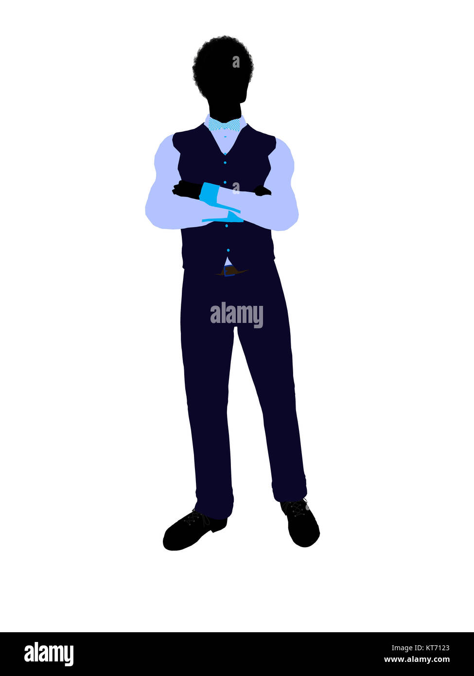 African american business man silhouette illustration on a white ...
