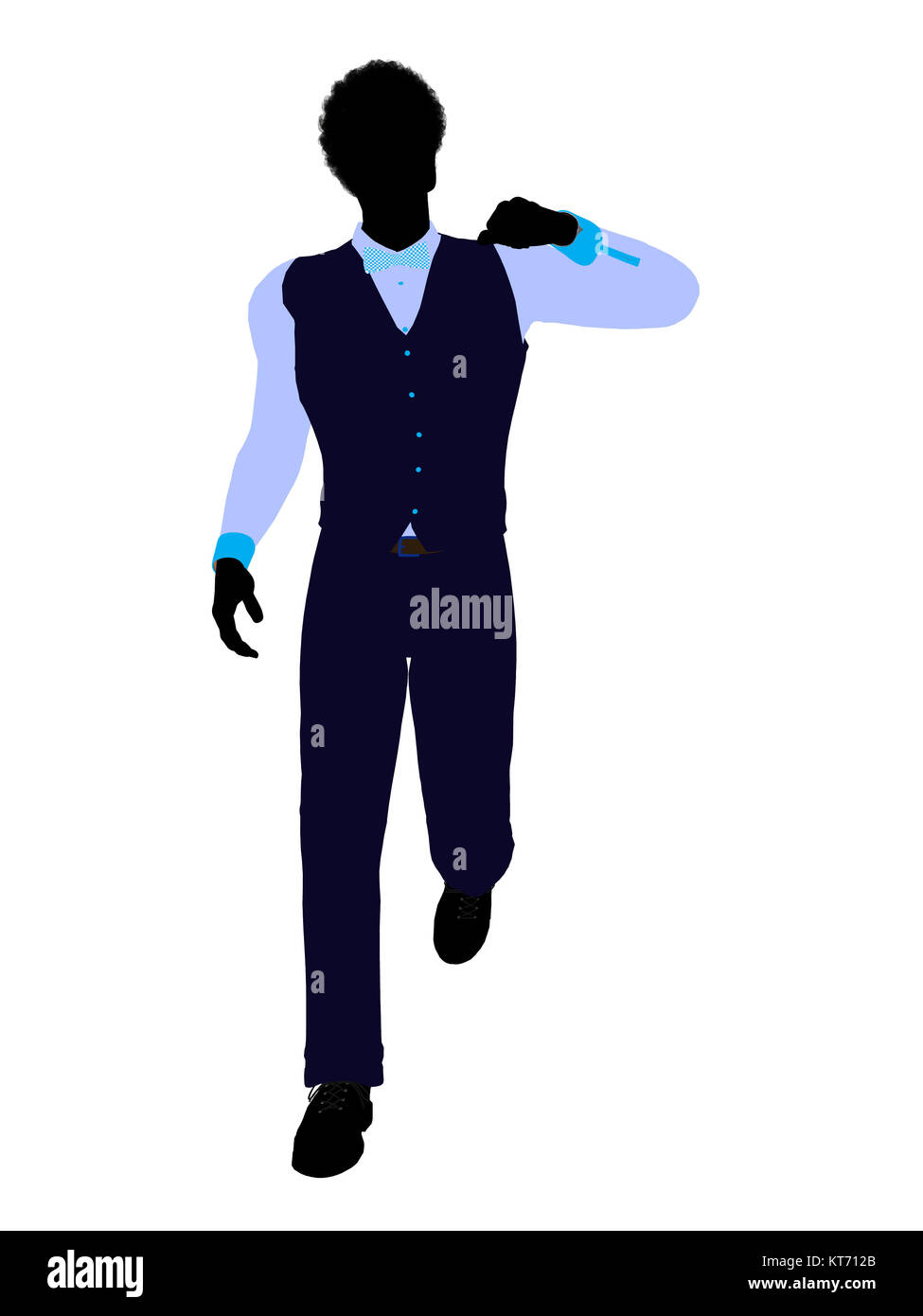African american business man silhouette illustration on a white ...