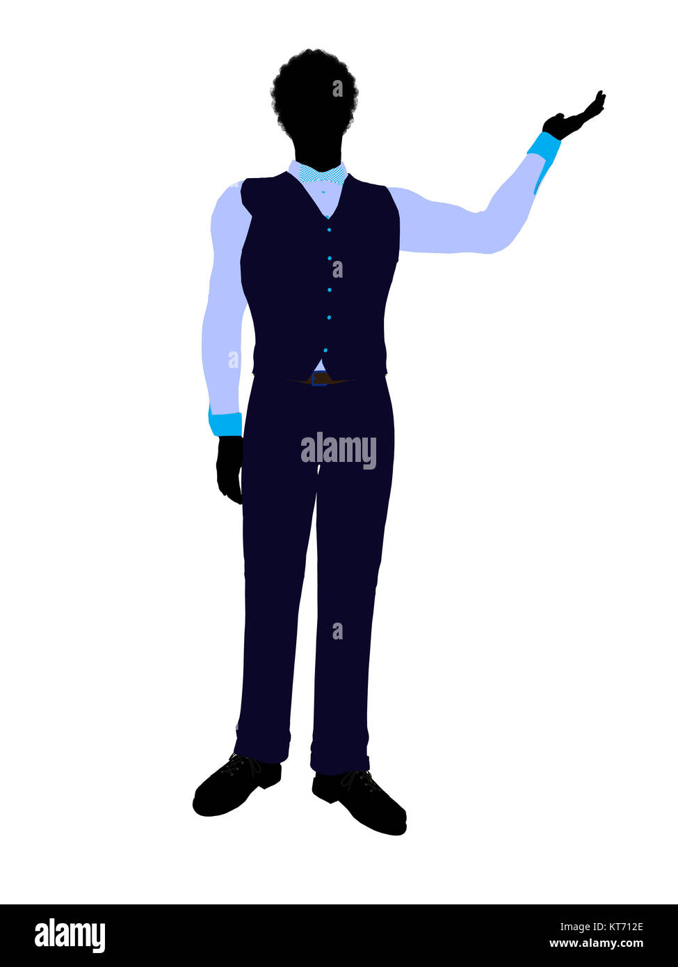 African american business man silhouette illustration on a white ...