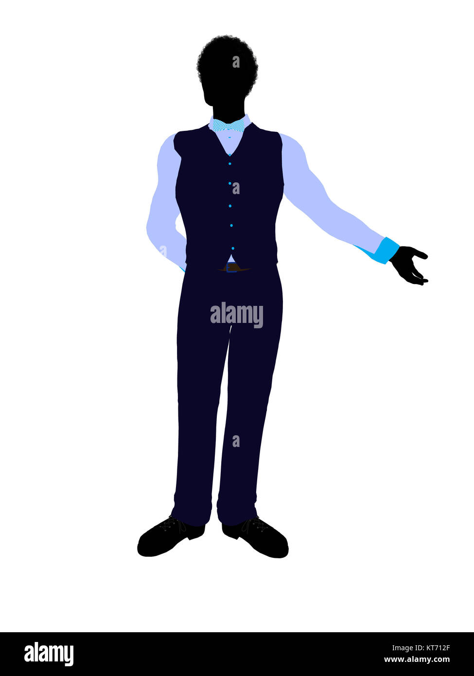 African american business man silhouette illustration on a white ...