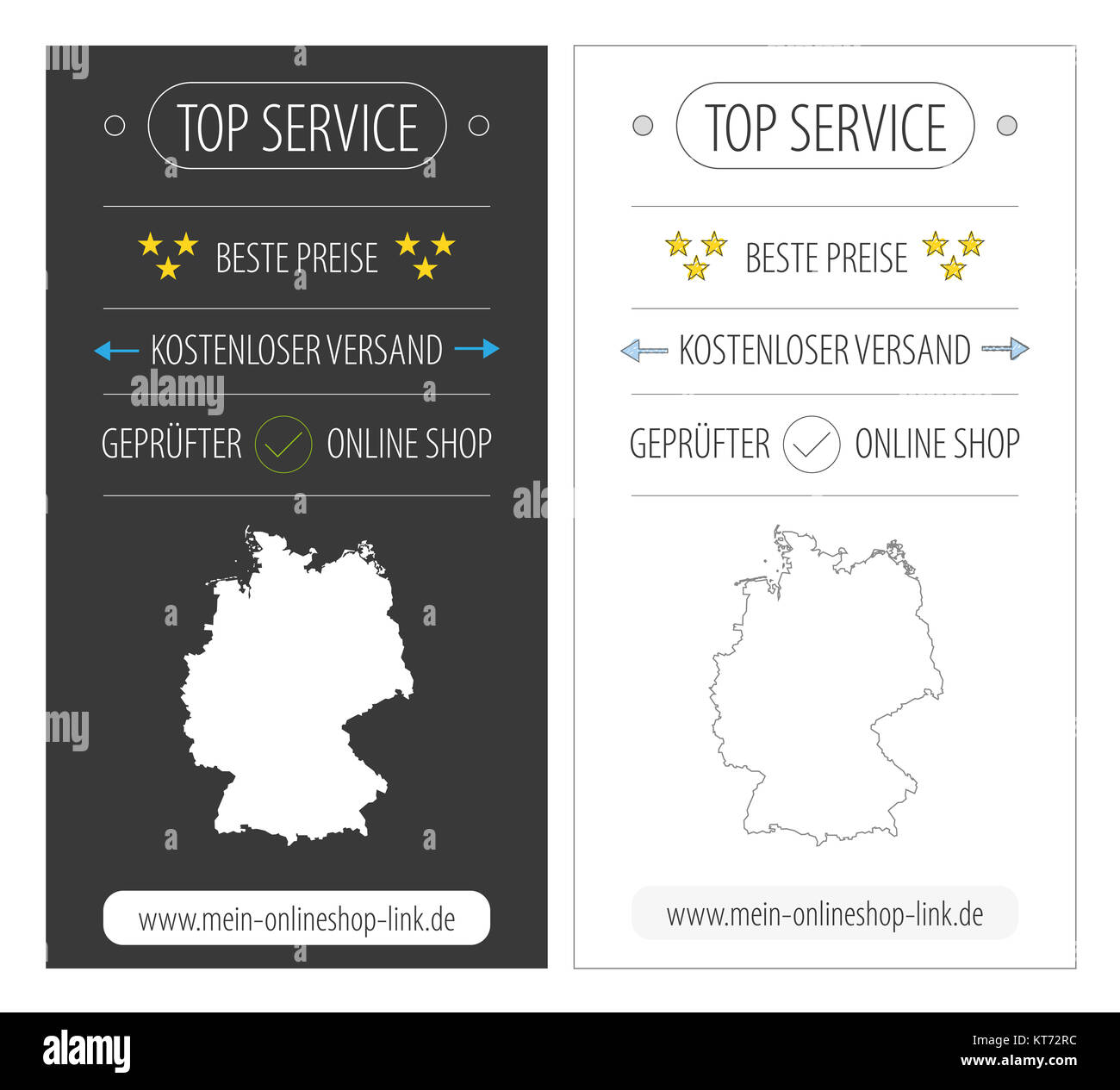 Germany top service banner illustration in two variations Stock Photo Alamy