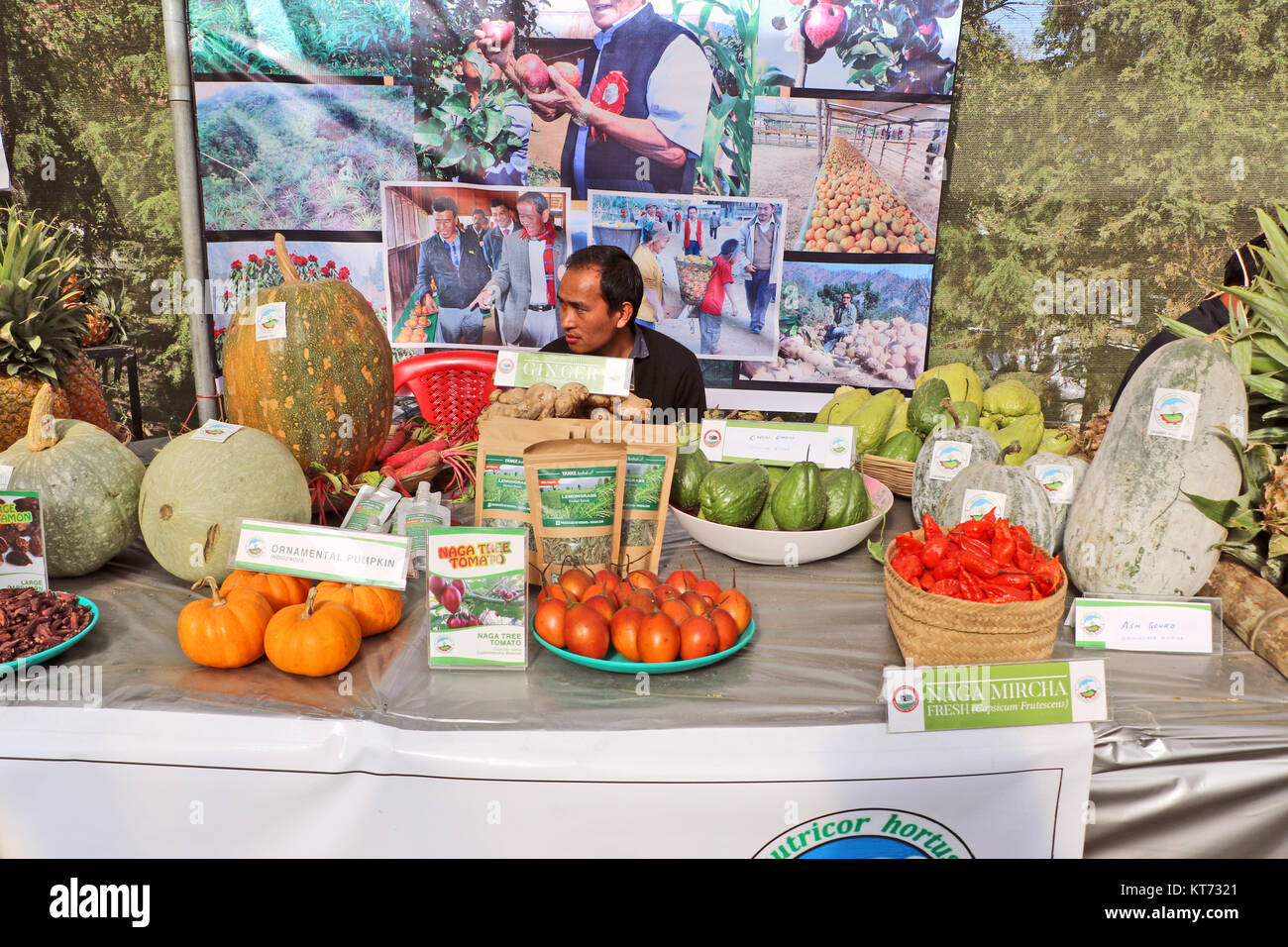 Organic cultivated fruits and vegetable of northeast India displaying during hornbill festival