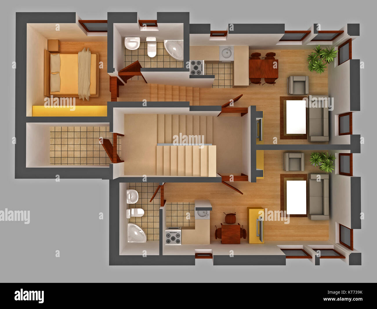 Apartment floor plan Stock Photo