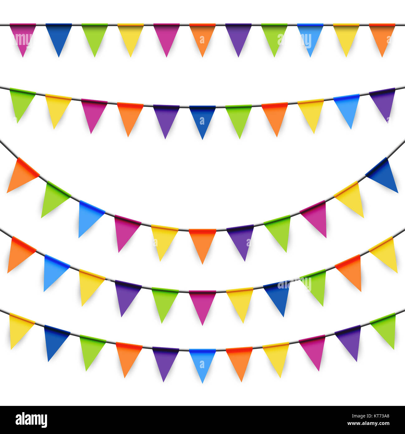 colored garlands background collection for party or festival usage Stock Photo