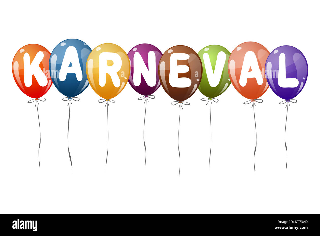 background with different colored balloons for carnival time Stock Photo