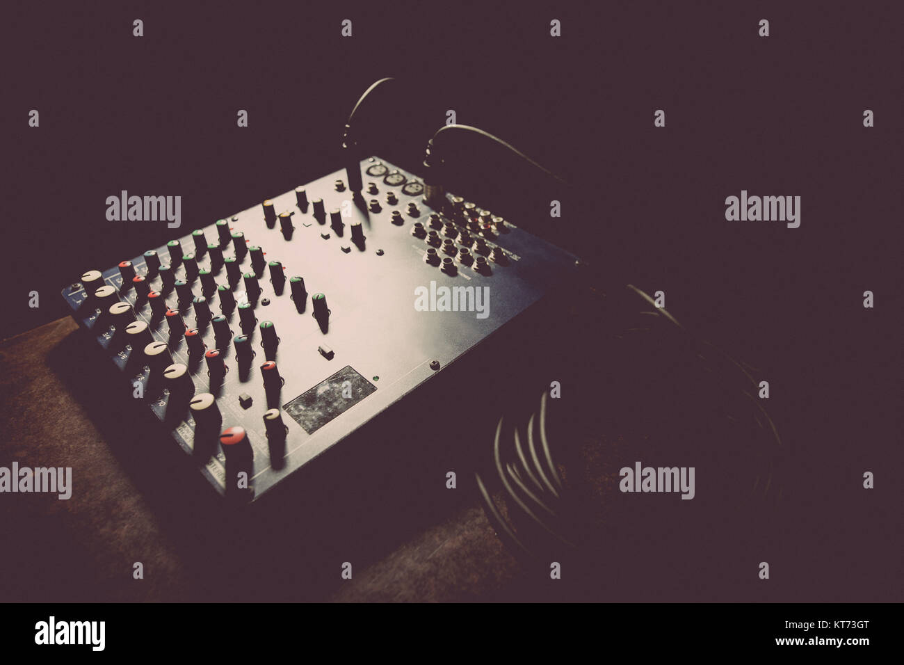 Mixer Dec Mixer desk detail Stock Photo - Alamy