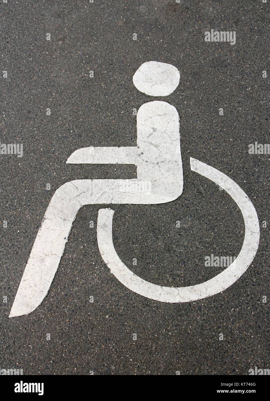 handicapped parking Stock Photo