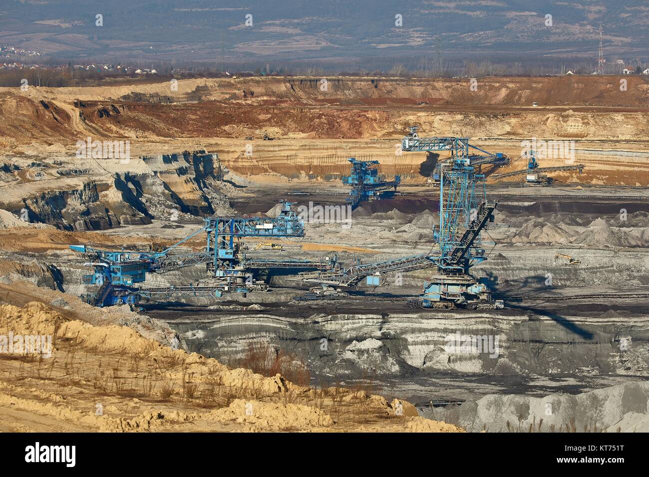 Coal Mine Excavation Stock Photo