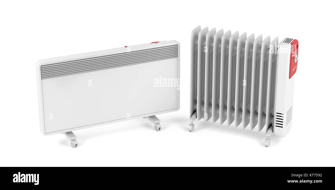 Convection and oilfilled heaters Stock Photo Alamy