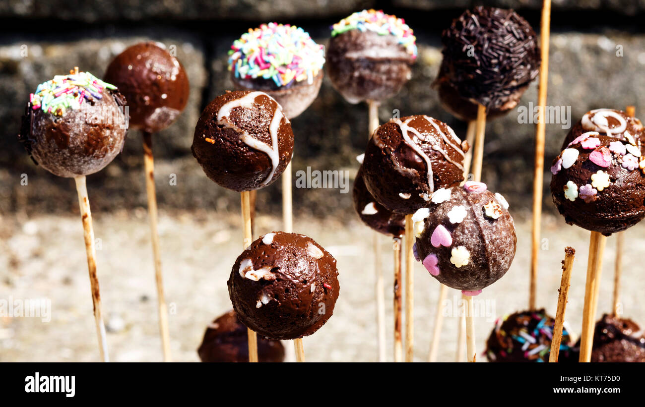Chocolate balls Stock Photo