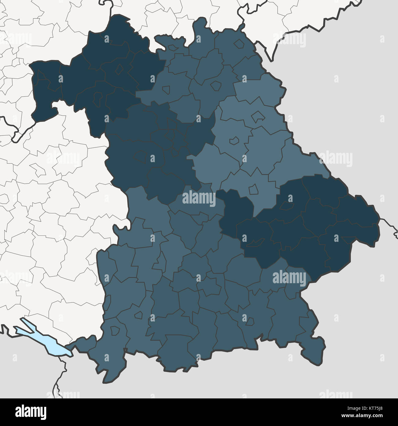 map of bavaria with neighboring feathery Stock Photo Alamy