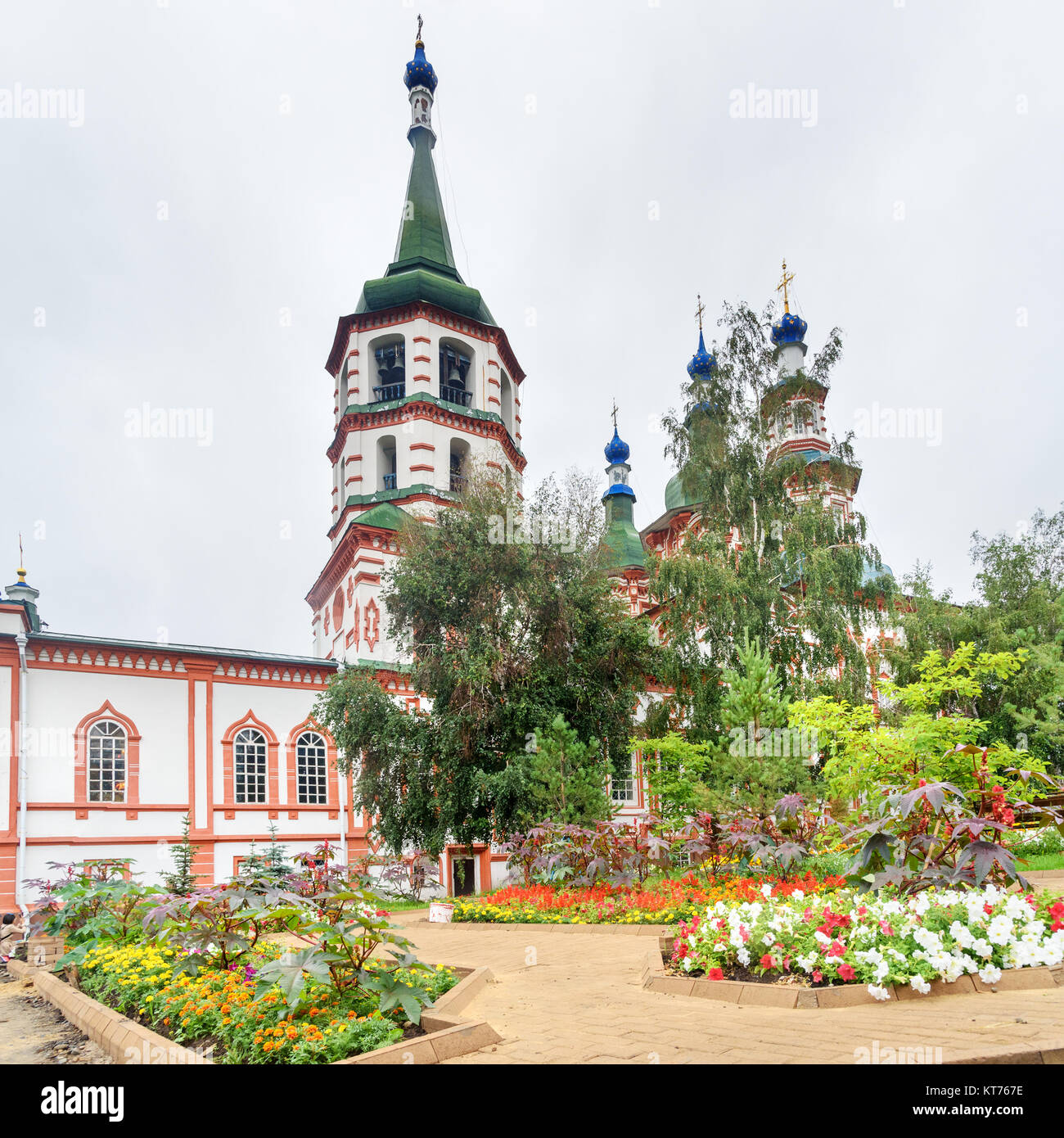 Church of the exaltation of the Holy cross of the God. Krestovozdvizhensky Church. Irkutsk, Russia Stock Photo