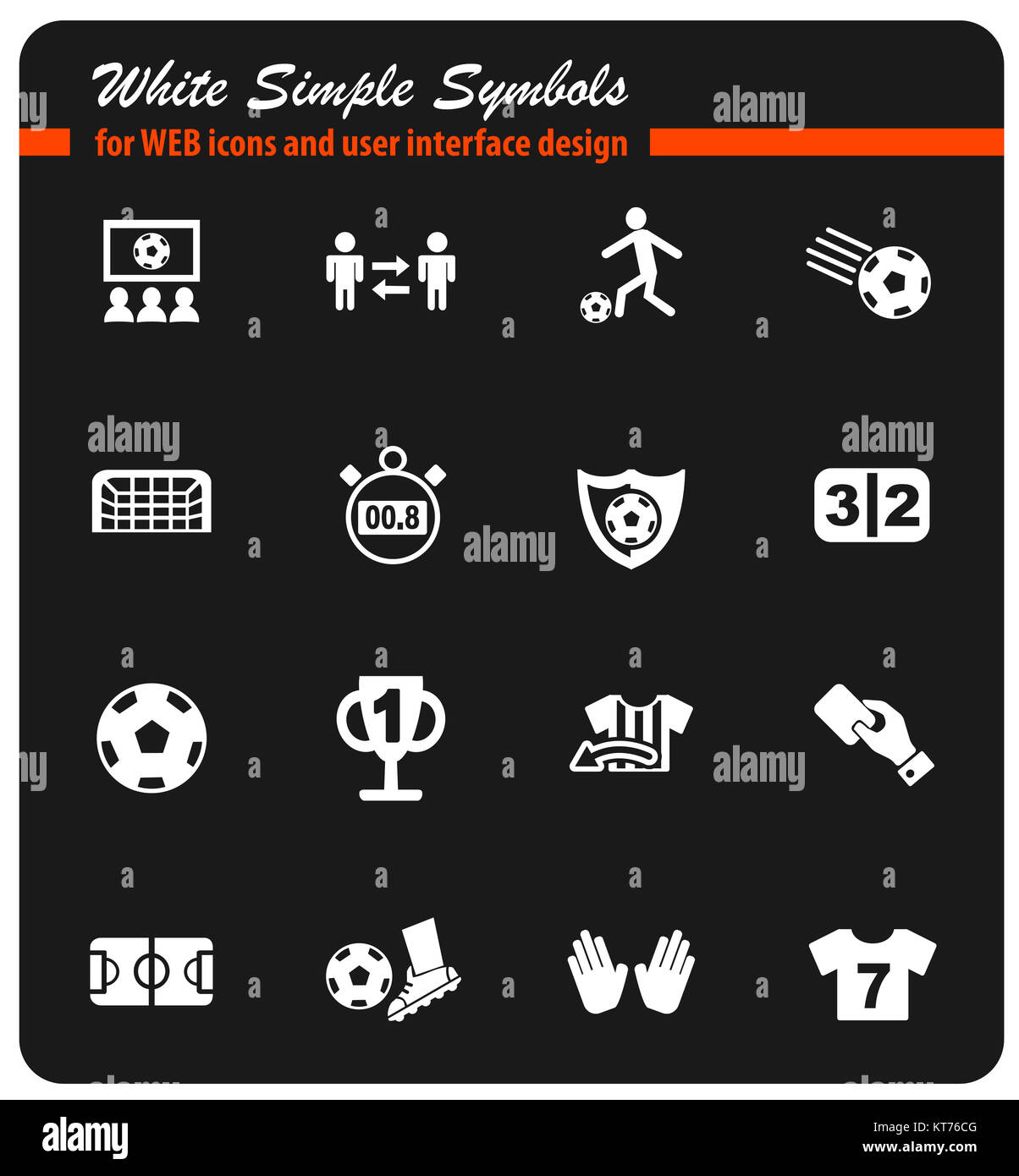 football icon set Stock Photo - Alamy