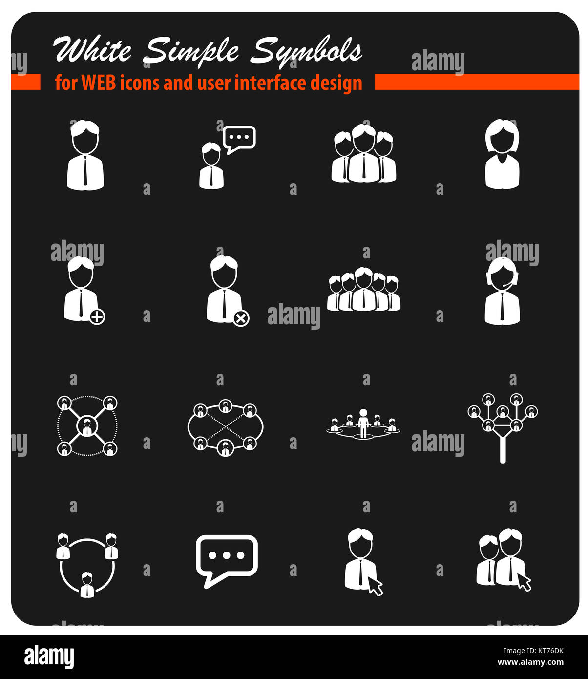 Community simply icons Stock Photo - Alamy
