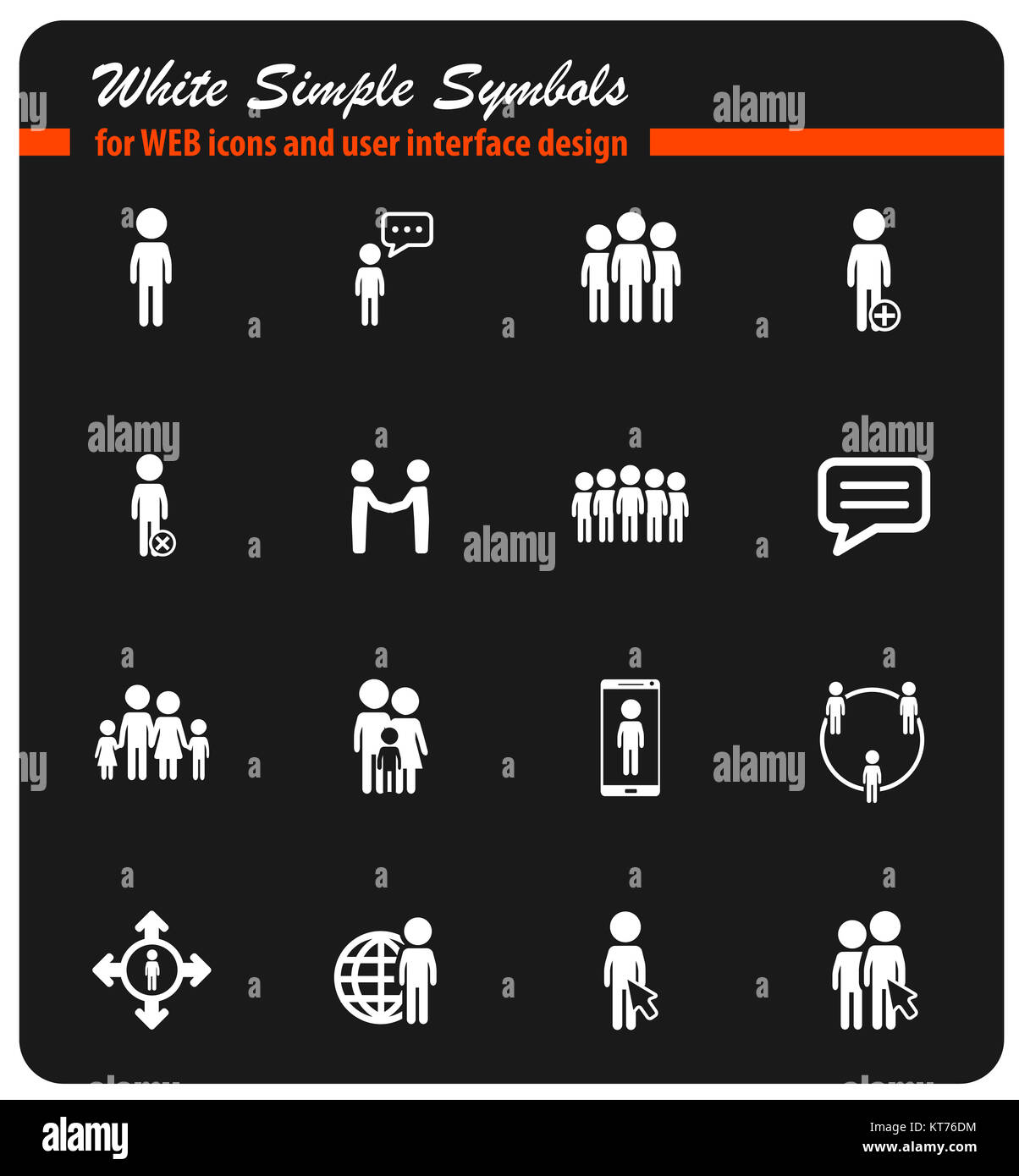Community simply icons Stock Photo - Alamy
