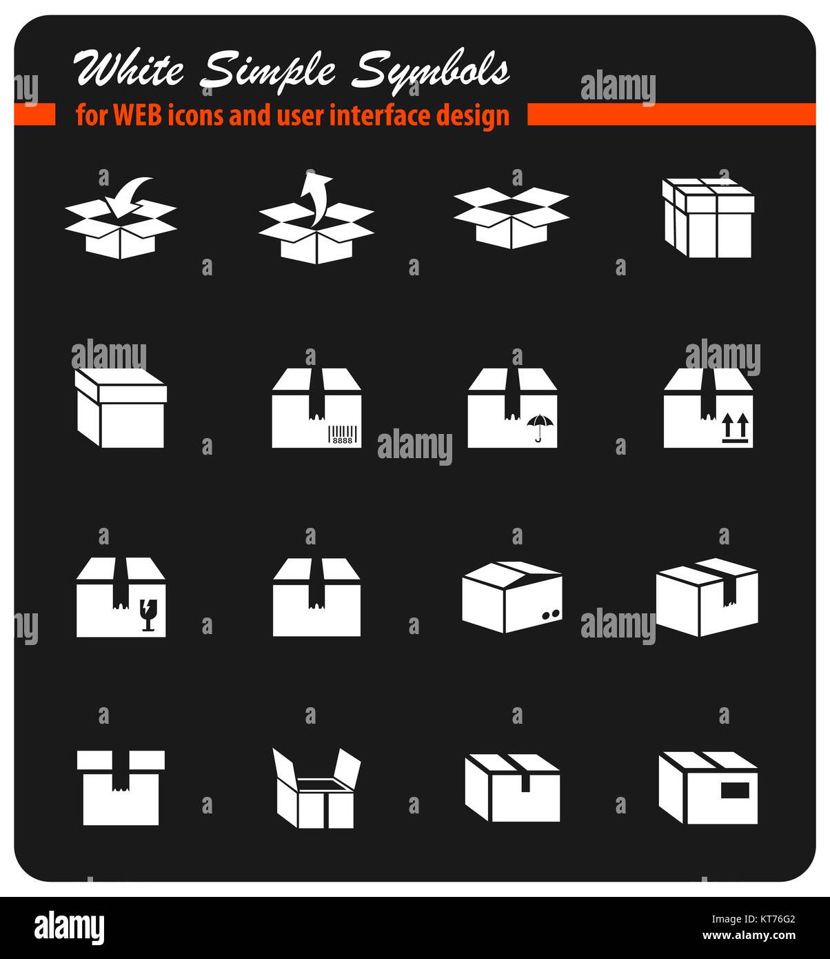 box icon set Stock Photo - Alamy