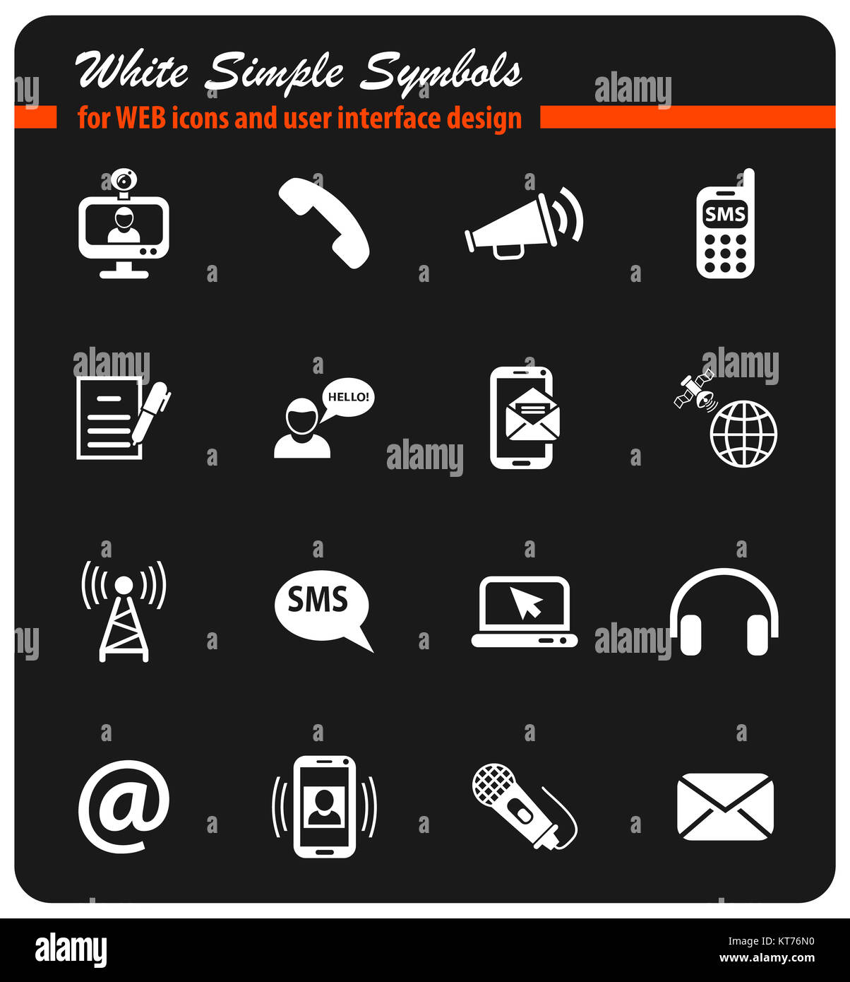 communication icon set Stock Photo Alamy