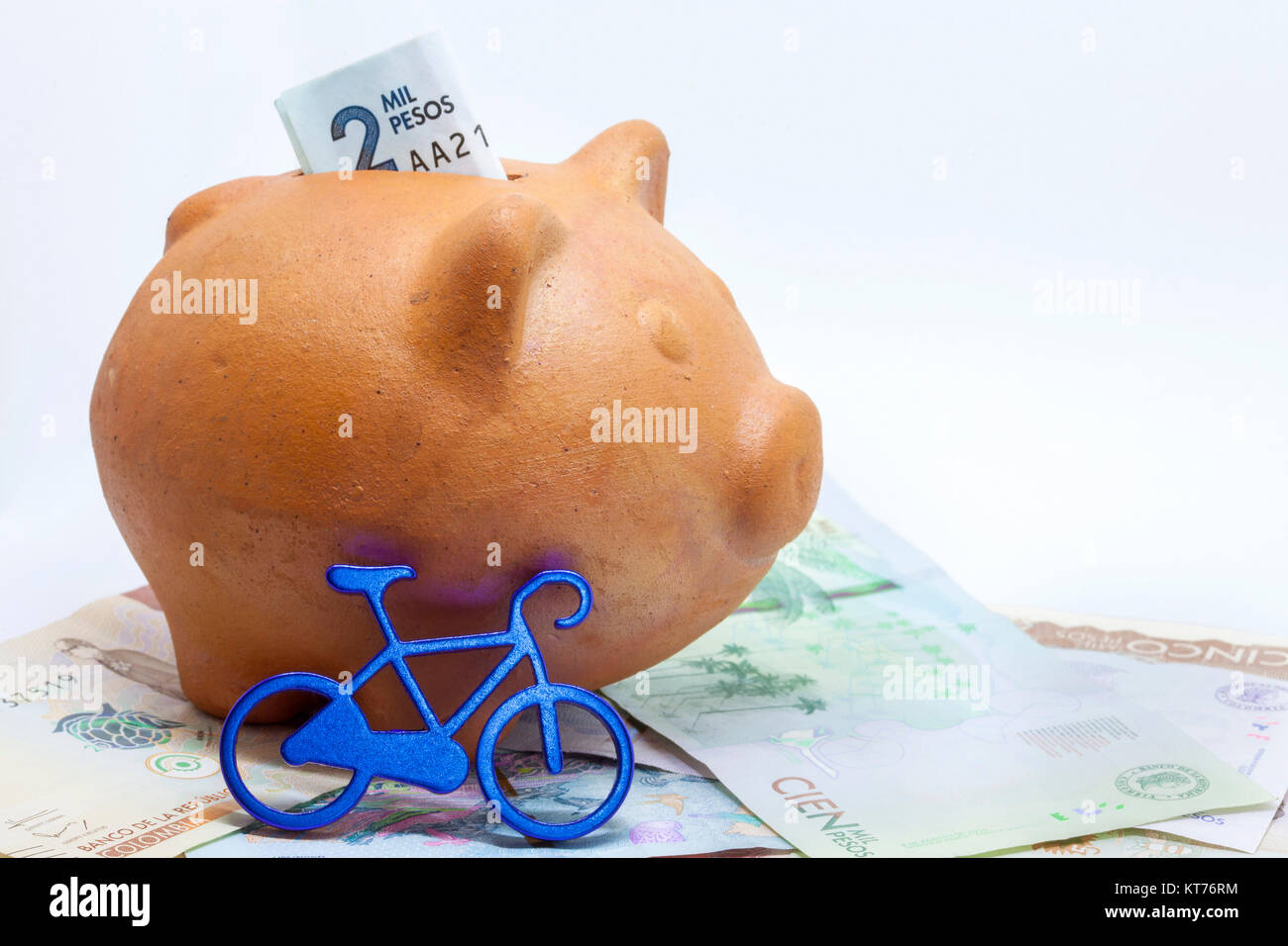 Save money using your bicycle Stock Photo Alamy