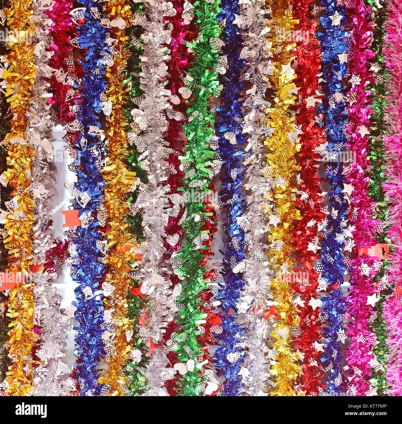 Colorful shiny decorations Stock Photo - Alamy