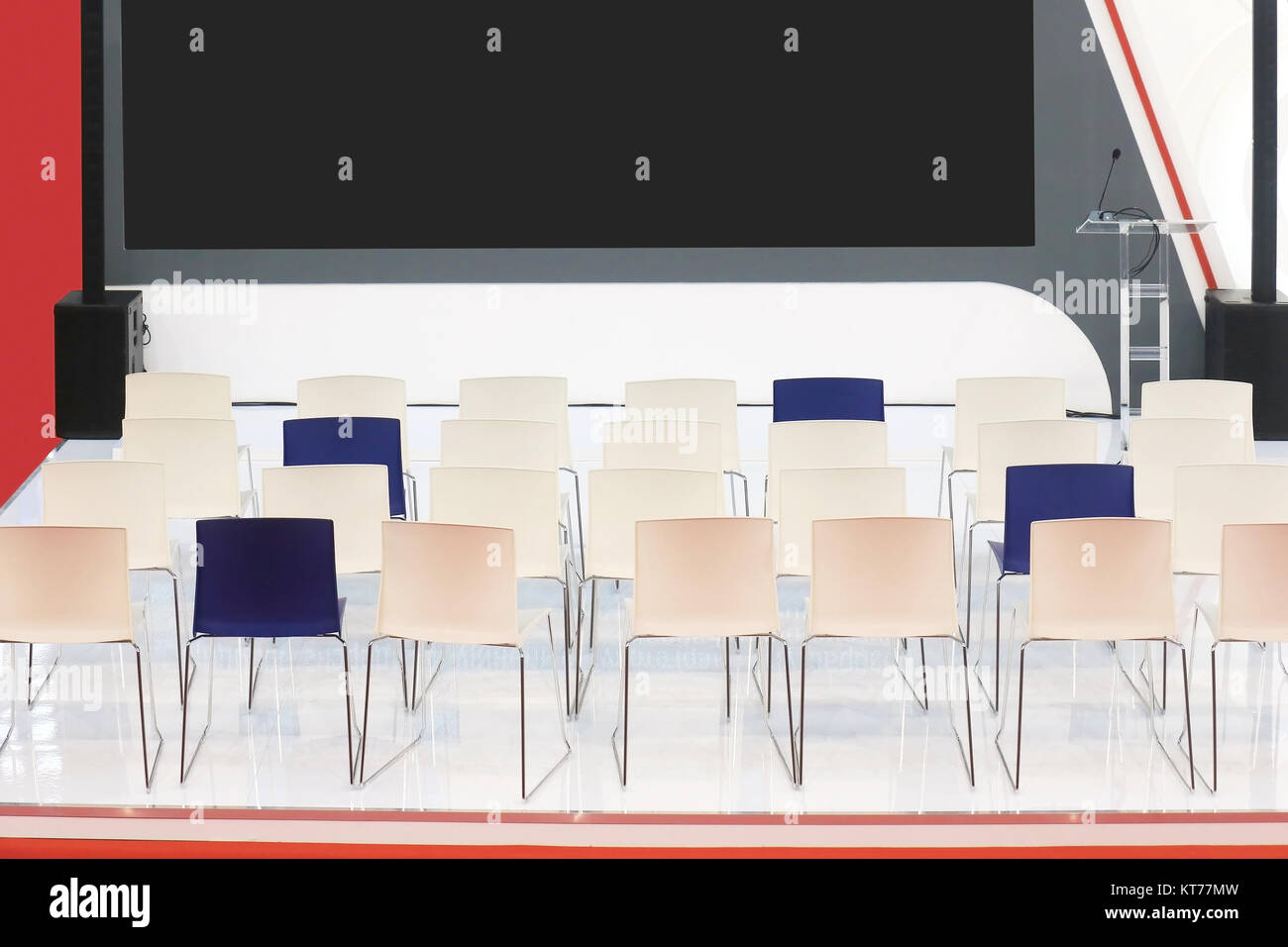 Conference stage chairs Stock Photo - Alamy
