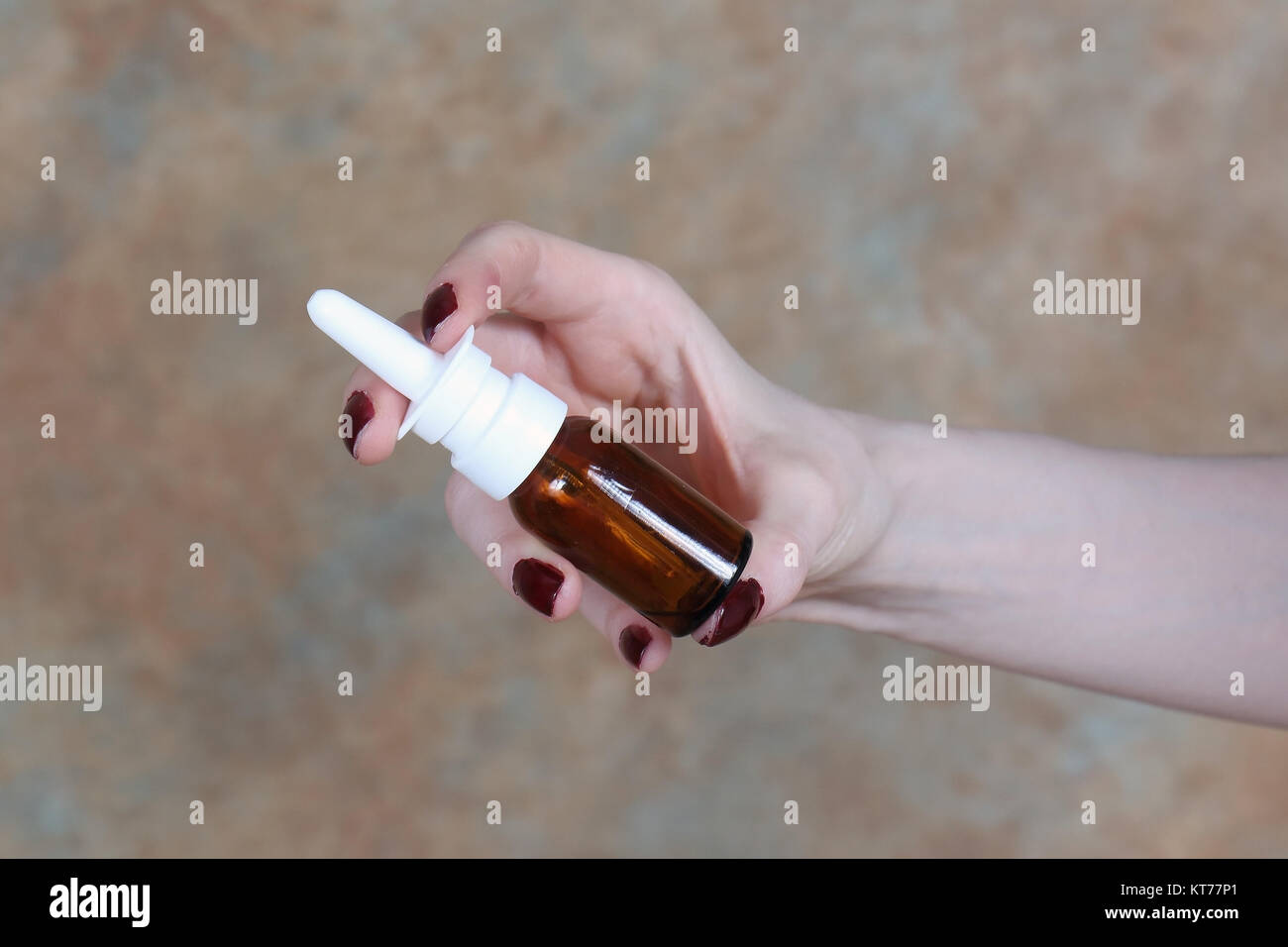 Nasal spray pump Stock Photo Alamy