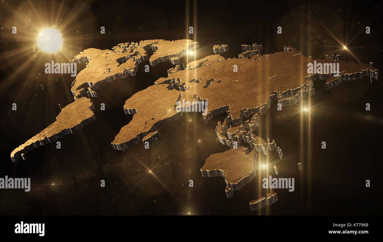 World map 3D render Stock Photo - Alamy