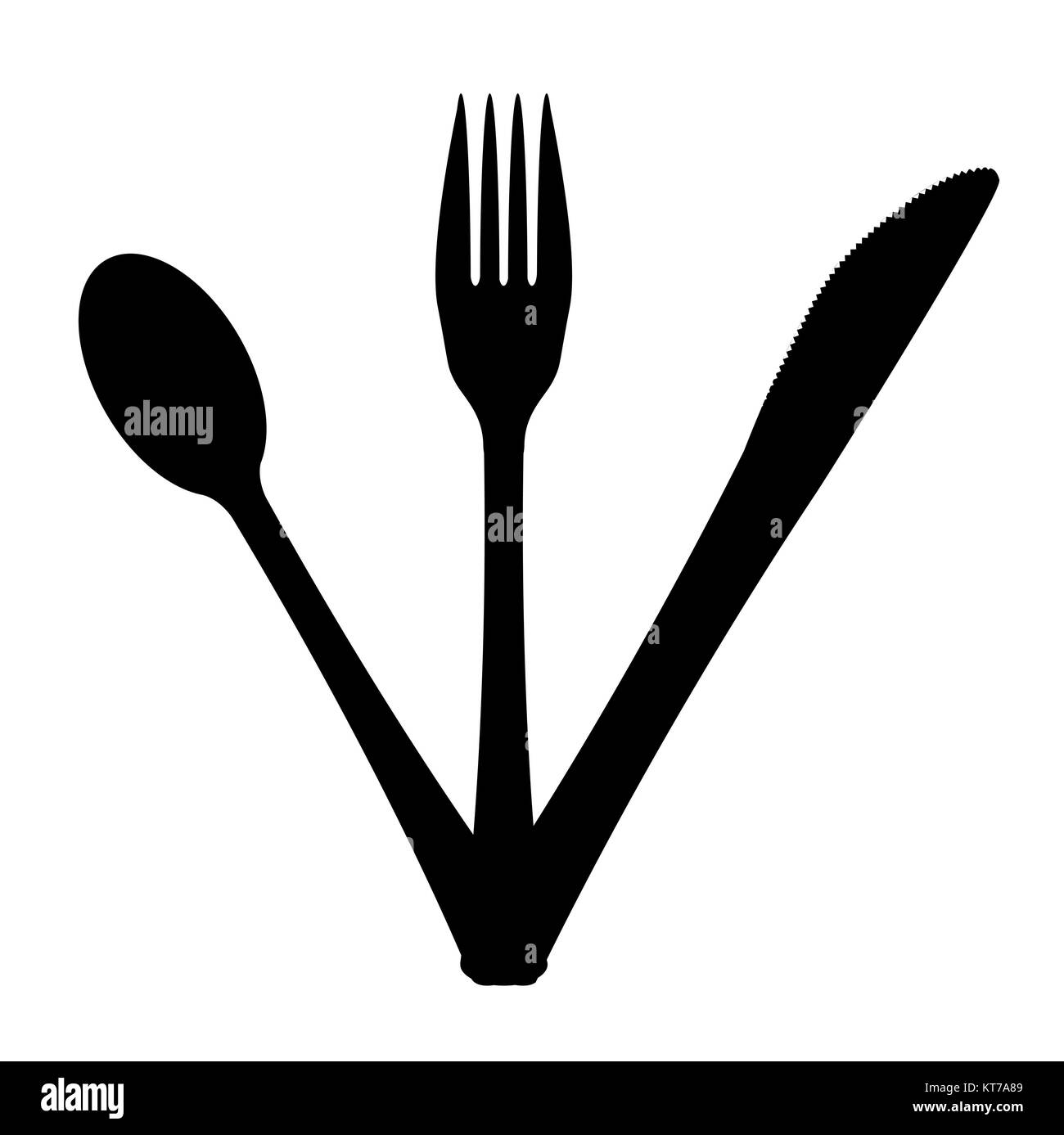Knife Fork And Spoon Set Stock Photo Alamy