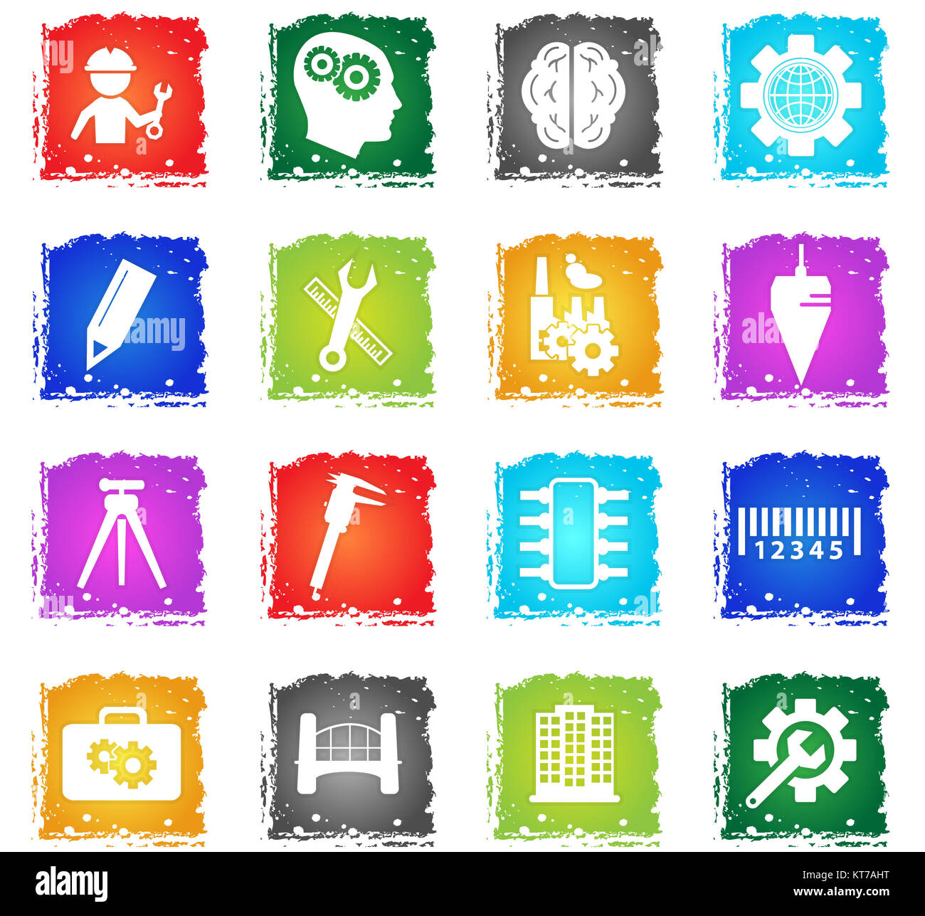 engineering icon set Stock Photo