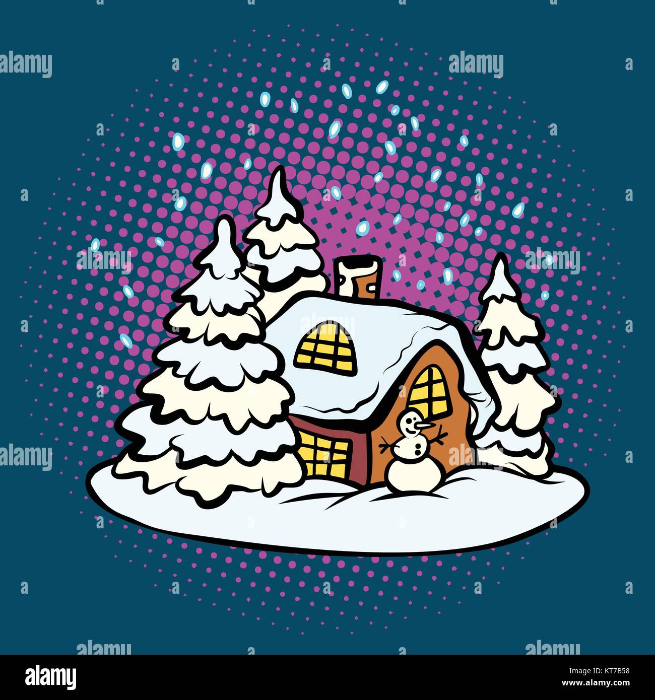 fabulous gingerbread Christmas house Stock Vector