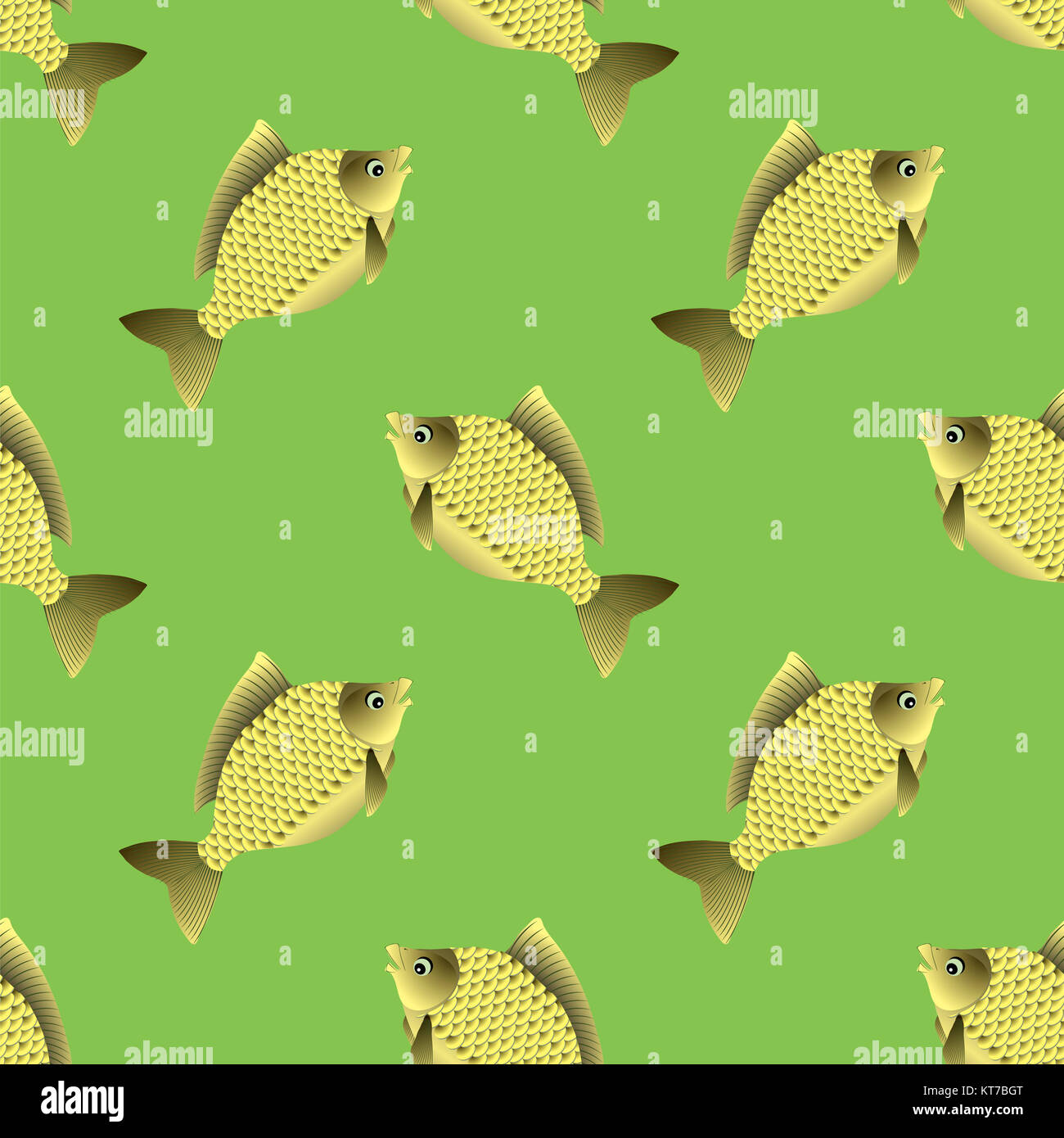 Fish Carp Seamless Pattern Stock Photo - Alamy