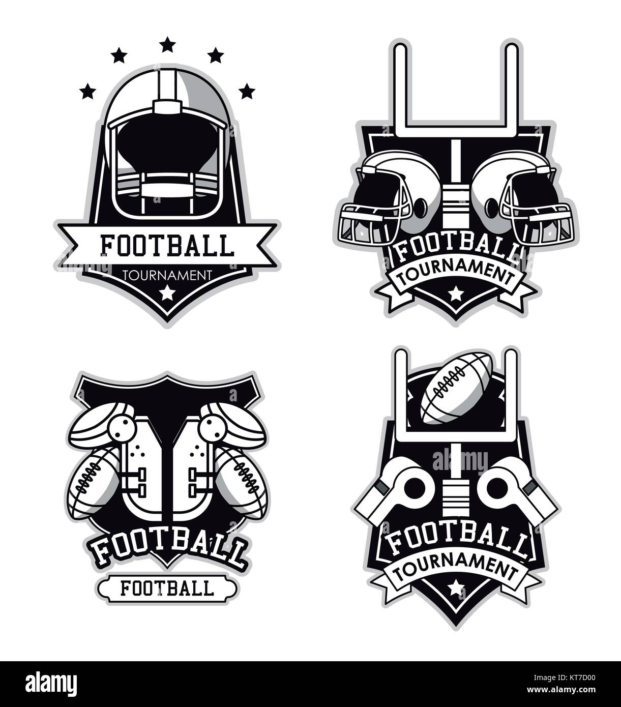 American football emblems Stock Vector Image & Art Alamy