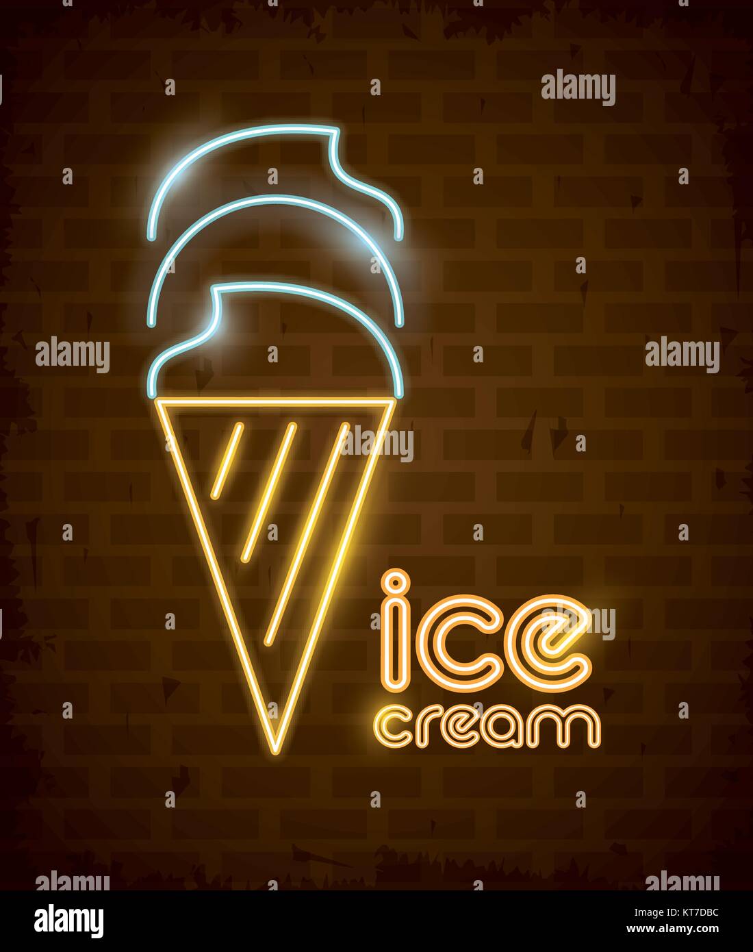 Ice cream neon lights Stock Vector Image & Art - Alamy
