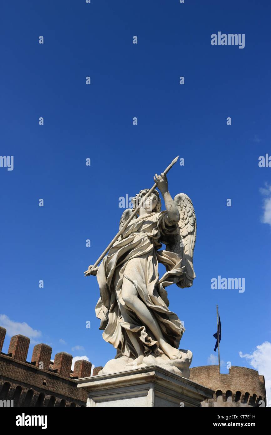 Sculpture of 'The Angel with the lance' from Ponte Sant'Angelo, also ...