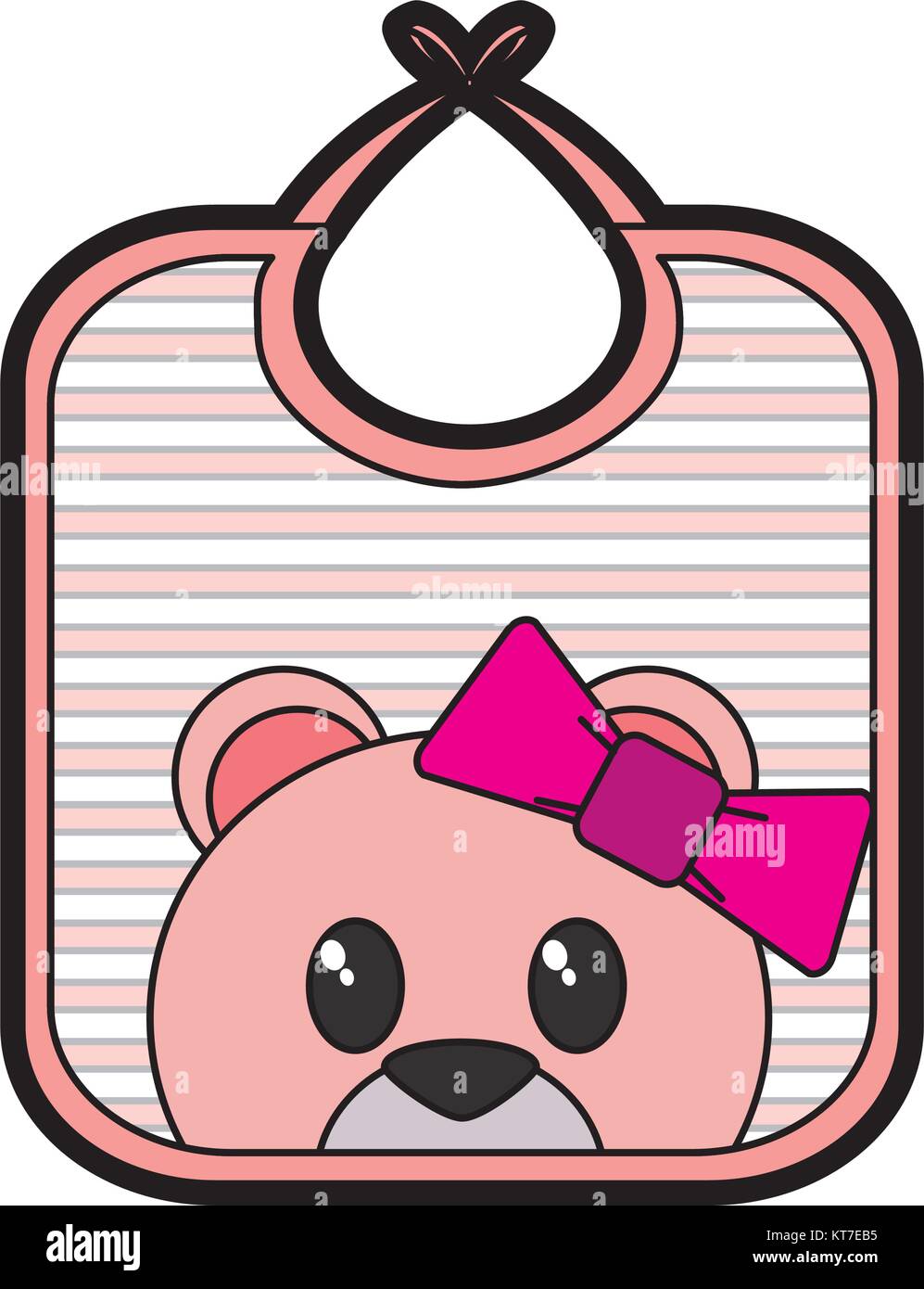 Bib of baby object and childhood theme Isolated design Vector