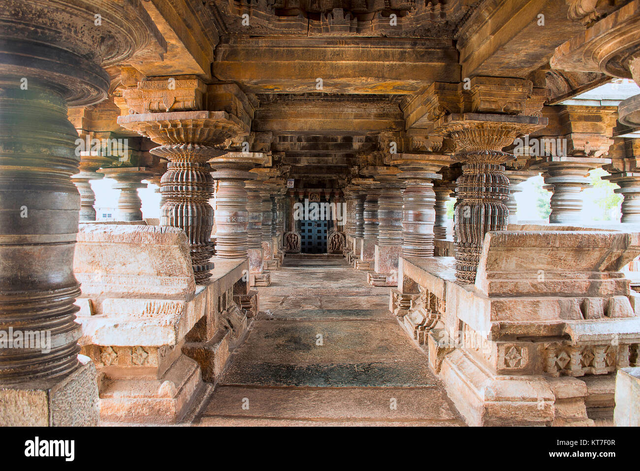 Inner mantapa (hall), Veera Narayana temple, Belavadi, Chikkamagaluru ...