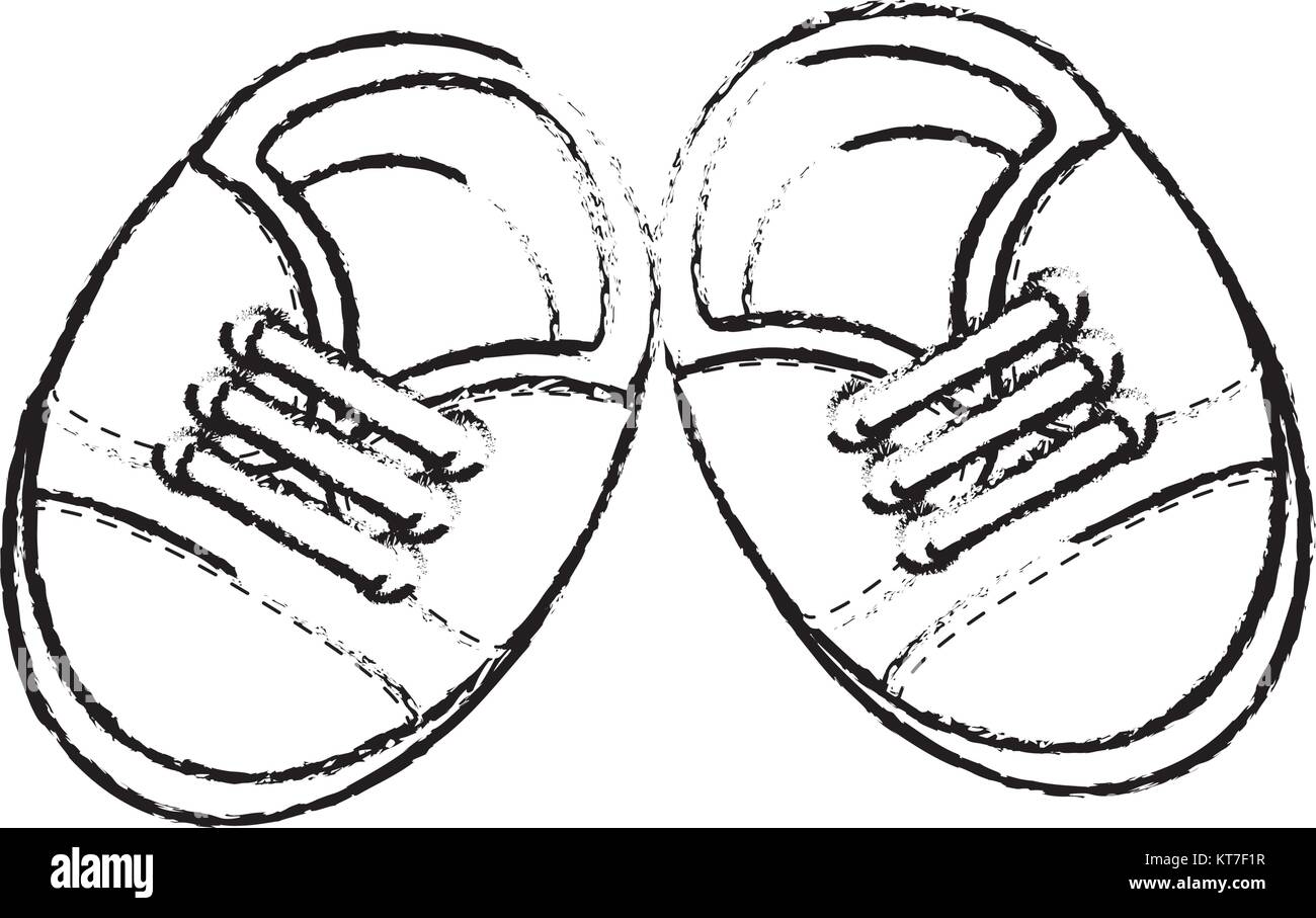 Shoe of baby object and childhood theme Isolated design Vector ...