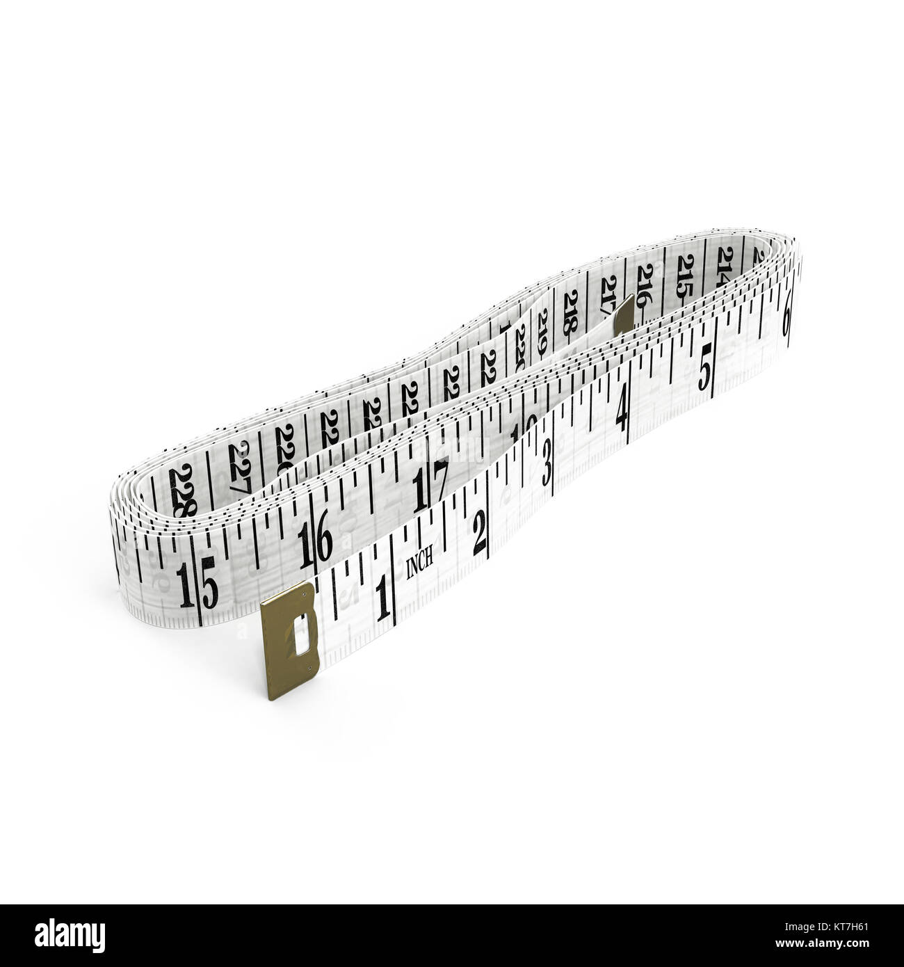 Tailor measuring tape with soft shadow.measurements of length,meter for