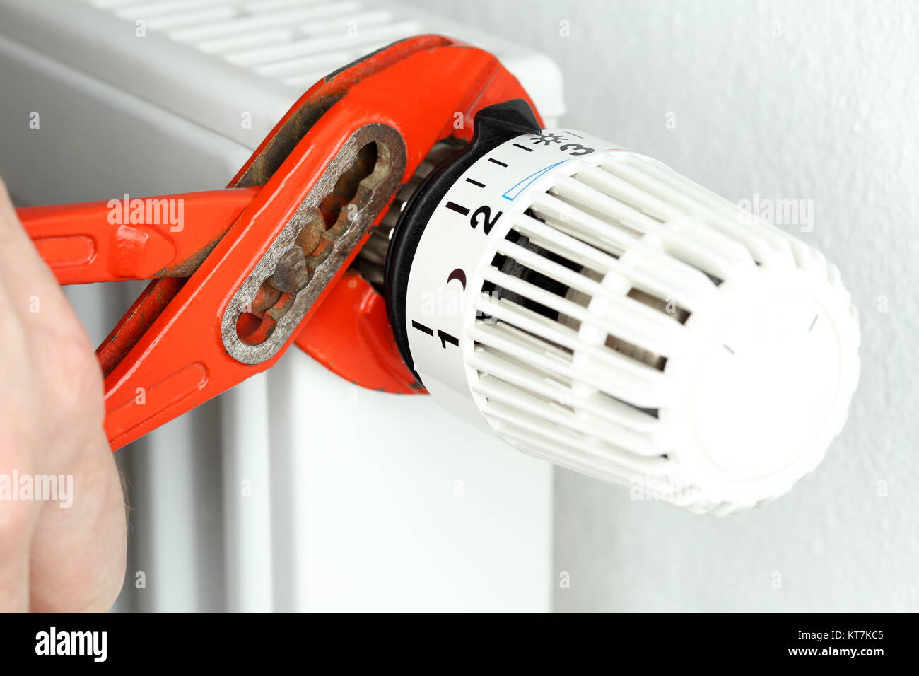 screw the thermostat Stock Photo Alamy