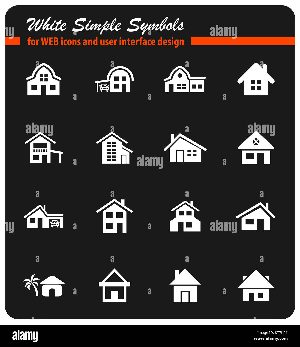 house type icon set Stock Photo - Alamy